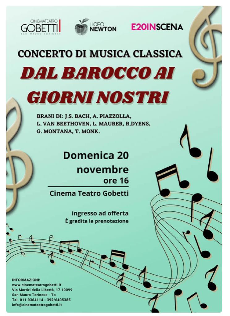 locandina stagione concertistica Gobetti