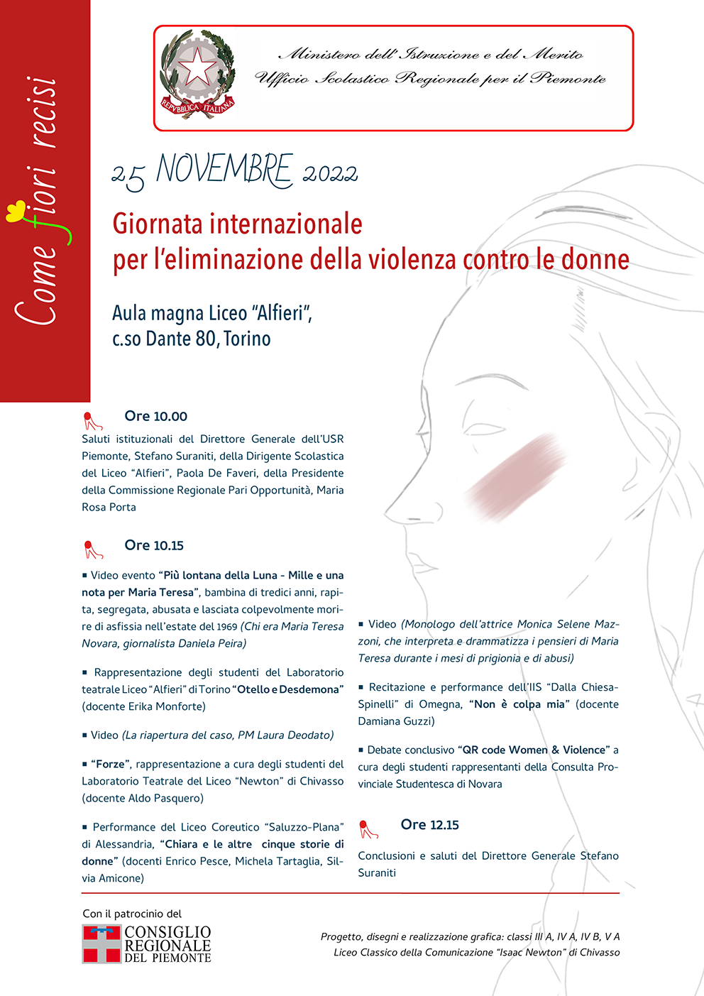 programma evento USR Giornata per l'eliminazione della violenza contro le donne