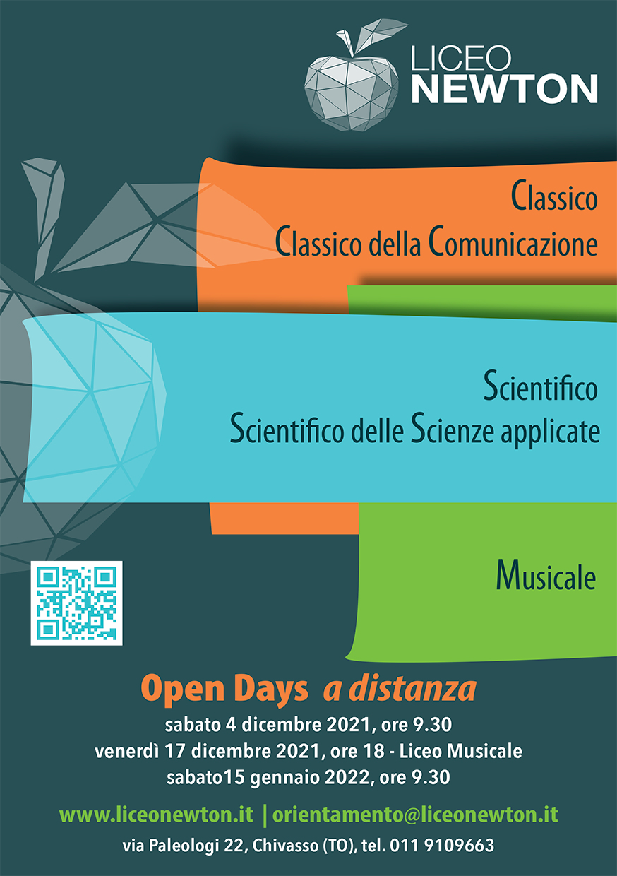 Volantino degli Open Days del Liceo